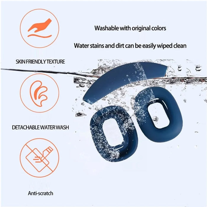 For Nothing Headphone (1) Headset Silicone Protective Case Set 2Pcs Earpad Cushion Cover + Headband Sleeve - Dark Blue - 6