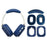 For Nothing Headphone (1) Silicone Case Set Scratch Resistant Protective Cover with Inner / Outer / Headband Shell - Dark Blue - 1