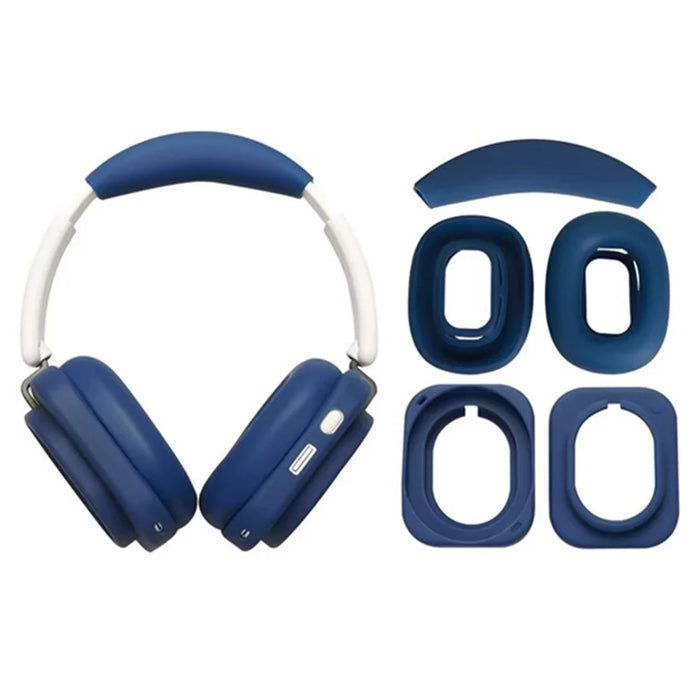 For Nothing Headphone (1) Silicone Case Set Scratch Resistant Protective Cover with Inner / Outer / Headband Shell - Dark Blue - 1
