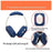 For Nothing Headphone (1) Silicone Case Set Scratch Resistant Protective Cover with Inner / Outer / Headband Shell - Dark Blue - 4