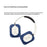 For Nothing Headphone (1) Silicone Case Set Scratch Resistant Protective Cover with Inner / Outer / Headband Shell - Dark Blue - 6