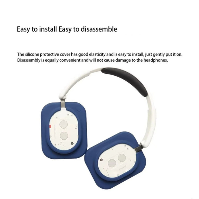 For Nothing Headphone (1) Silicone Case Set Scratch Resistant Protective Cover with Inner / Outer / Headband Shell - Dark Blue - 6