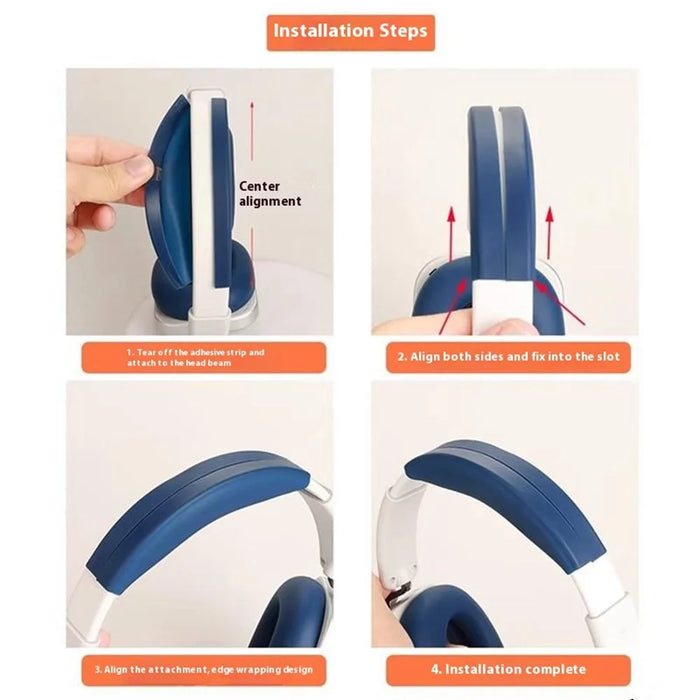 For Nothing Headphone (1) Silicone Case Set Scratch Resistant Protective Cover with Inner / Outer / Headband Shell - Dark Blue - 7
