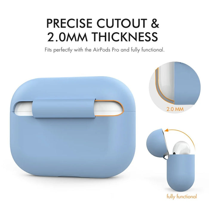 AHASTYLE PT-P3 For AirPods Pro Silicone Case Earphone Anti-Drop Protective Cover - Baby Blue - 4