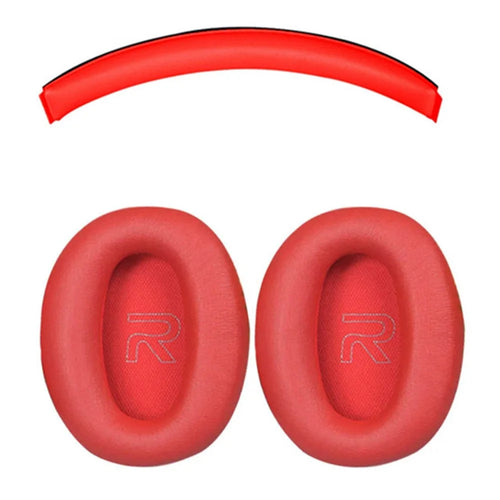 For Edifier W820BT Headphones Protein Leather Earpads and Headband Cover Noise Isolating - Red - 1