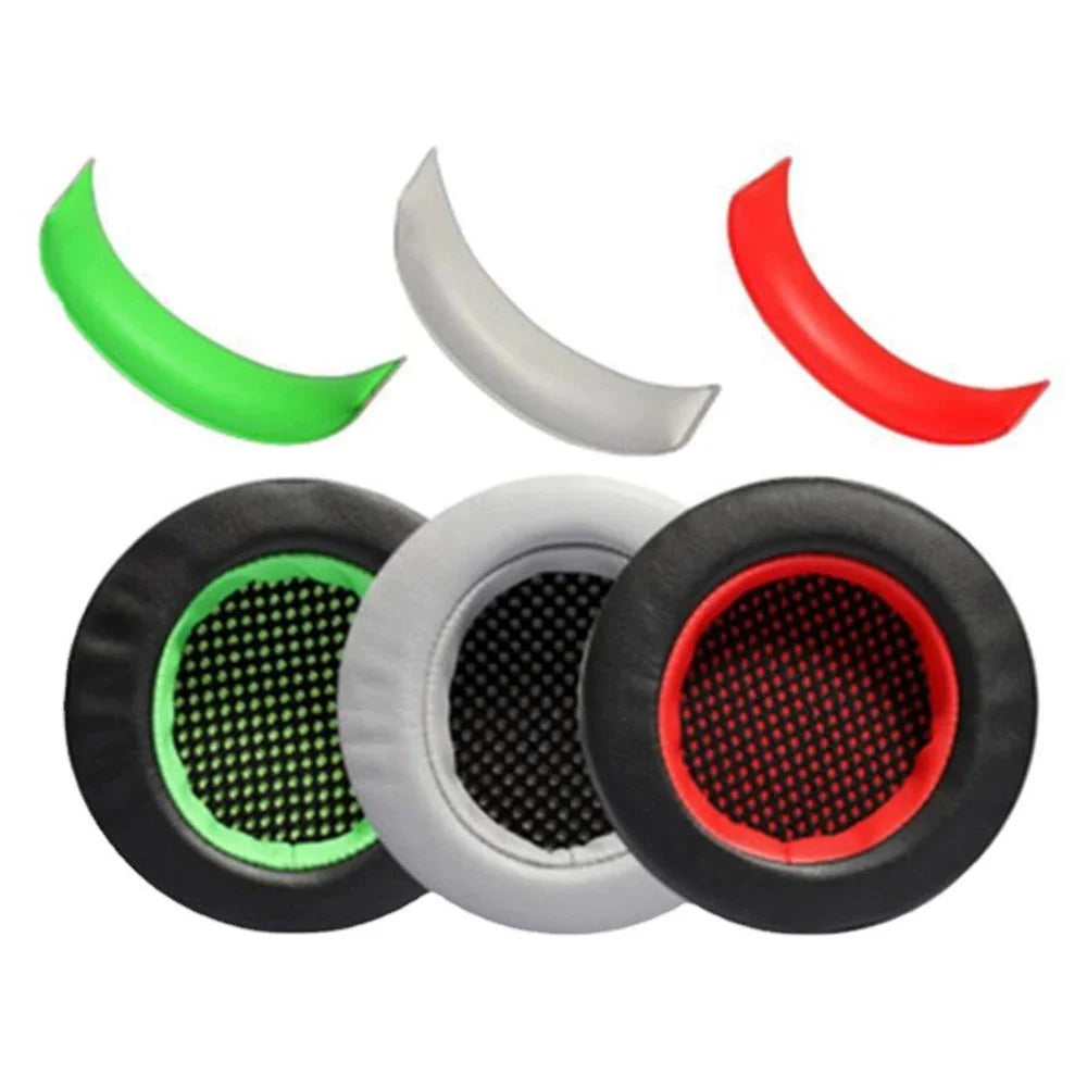 For Edifier HECATE G4 Headphones Protein Leather Ear Pads and Headband Cushion Noise Isolation - Black  /  Red - 4