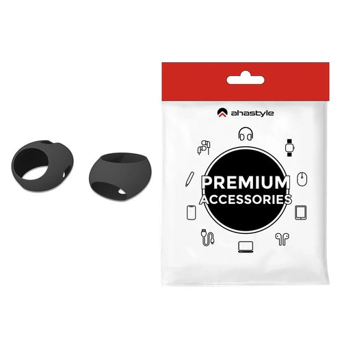 AHASTYLE PT76-4 1 Pair Silicone Ear Tips Skin Cover Ultra Thin Anti Slip Cover - Black - 1