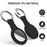 AHASTYLE WG38 For Apple AirTag TPU Protective Case Matte Finish Cover with Ring - Black - 2
