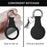 AHASTYLE WG38 For Apple AirTag TPU Protective Case Matte Finish Cover with Ring - Black - 3