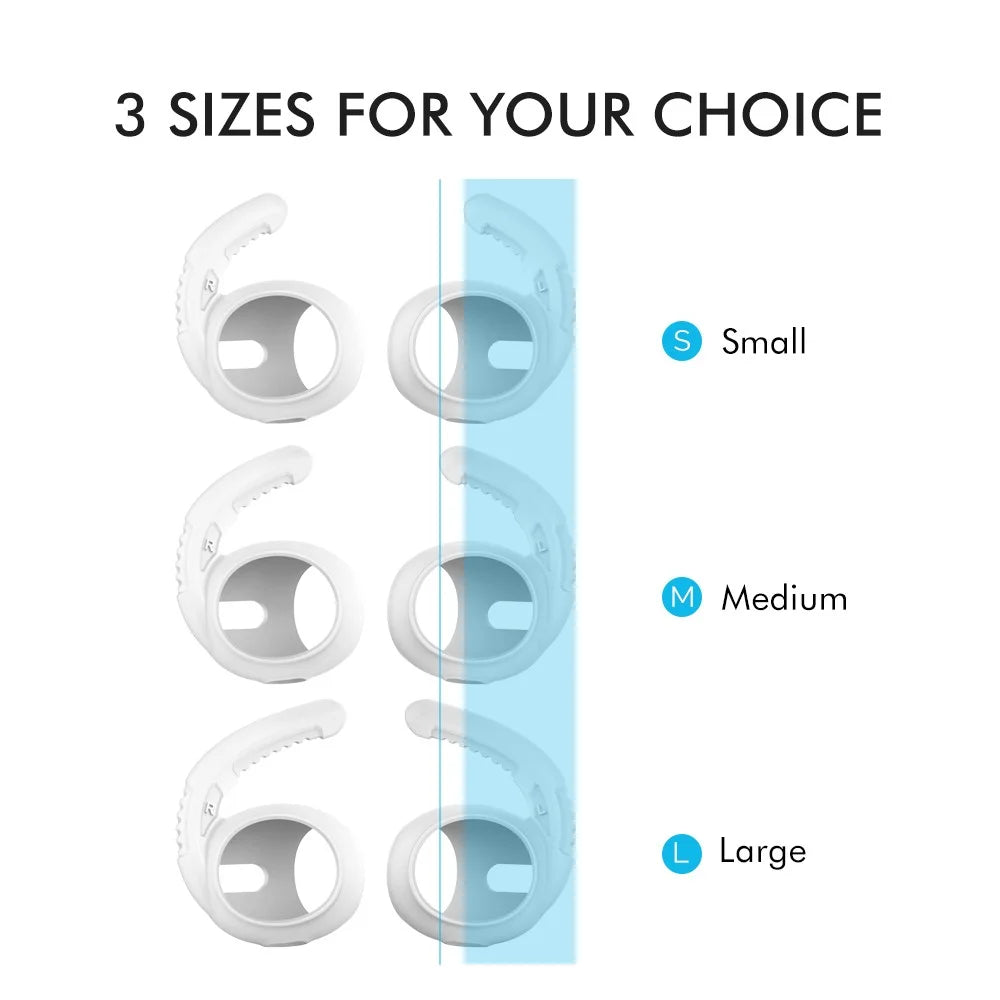 AHASTYLE PT100 1 Pair For AirPods Pro Silicone Ear Hooks Anti Lost Earhooks Ear Tips - White  /  L - 7