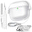 AHASTYLE WG174 For AirPods 4 Silicone Earphone Case Transparent Separable Protective Cover - White - 1