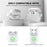 AHASTYLE WG174 For AirPods 4 Silicone Earphone Case Transparent Separable Protective Cover - White - 2