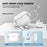 AHASTYLE WG174 For AirPods 4 Silicone Earphone Case Transparent Separable Protective Cover - White - 3