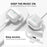 AHASTYLE WG174 For AirPods 4 Silicone Earphone Case Transparent Separable Protective Cover - White - 5