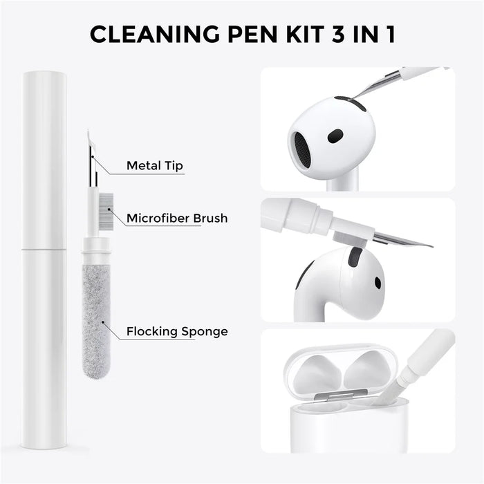 AHASTYLE WG174 For AirPods 4 Silicone Earphone Case Transparent Separable Protective Cover - White - 6