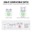 AHASTYLE PT196 For AirPods 4 Silicone Protective Case One Piece Design Earbuds Cover - White - 2