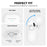AHASTYLE PT196 For AirPods 4 Silicone Protective Case One Piece Design Earbuds Cover - White - 3
