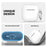 AHASTYLE PT196 For AirPods 4 Silicone Protective Case One Piece Design Earbuds Cover - White - 4