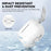 AHASTYLE PT196 For AirPods 4 Silicone Protective Case One Piece Design Earbuds Cover - White - 6