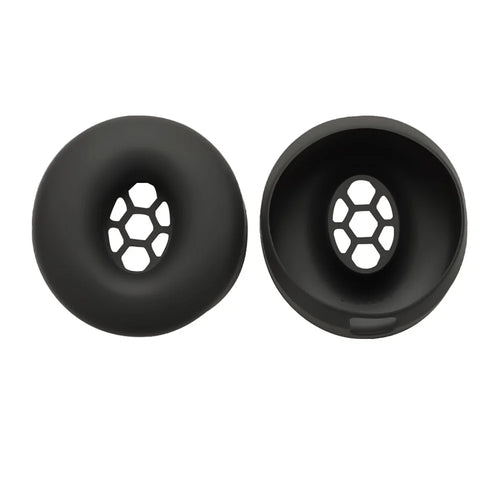 1 Pair Earpad Silicone Case For Beats Solo3 Headphones Ear Cushion Protective Cover - Black - 1