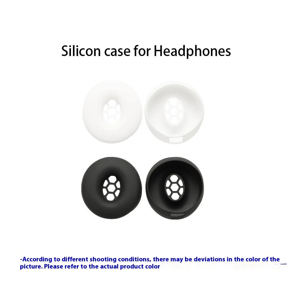 1 Pair Earpad Silicone Case For Beats Solo3 Headphones Ear Cushion Protective Cover - Black - 5