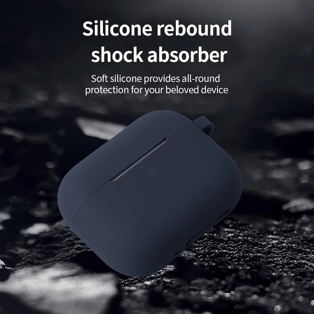 For AirPods Pro 3 Silicone Case Soft Wireless Earbud Organizer Cover Thickness 2.0mm with Carabiner - Matcha Green - 7