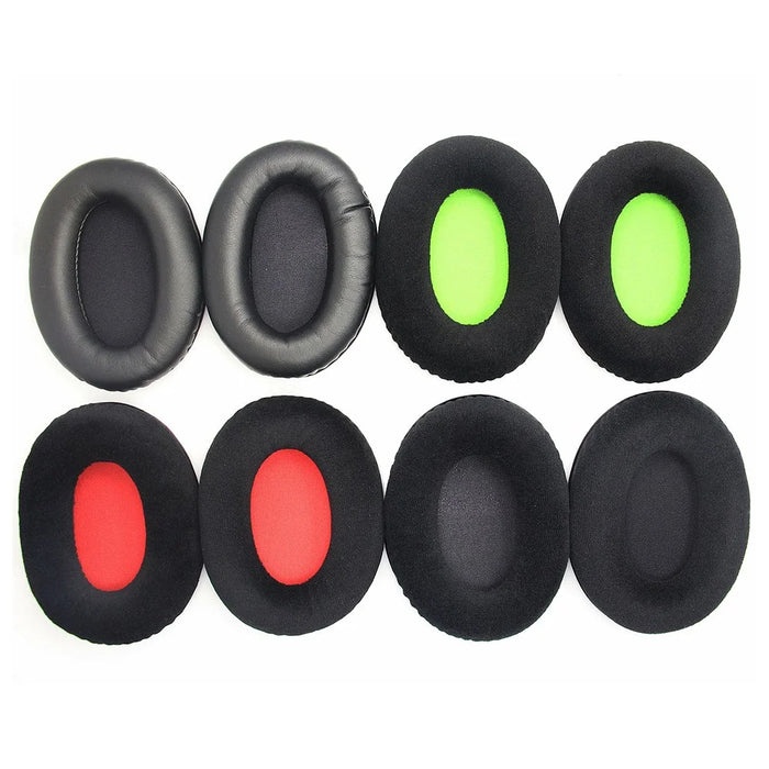 1 Pair JZF-173 Replacement Ear Cushion Pads for Kingston HSCD KHX-HSCP HyperX Cloud II - Black/Protein Leather - 5
