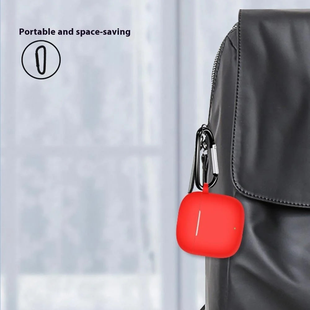 For Huawei FreeBuds SE 3 Protective Case Bluetooth-Compatible Earphone Silicone Cover with Hook - Red - 2