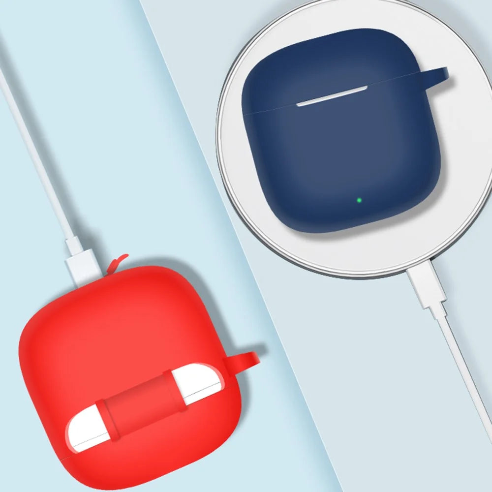 For Huawei FreeBuds SE 3 Protective Case Bluetooth-Compatible Earphone Silicone Cover with Hook - Red - 4