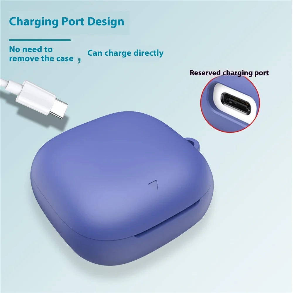 For Anker Soundcore Liberty 5 Protective Case Bluetooth-Compatible Earphone Silicone Cover with Hook - Dark Blue - 4