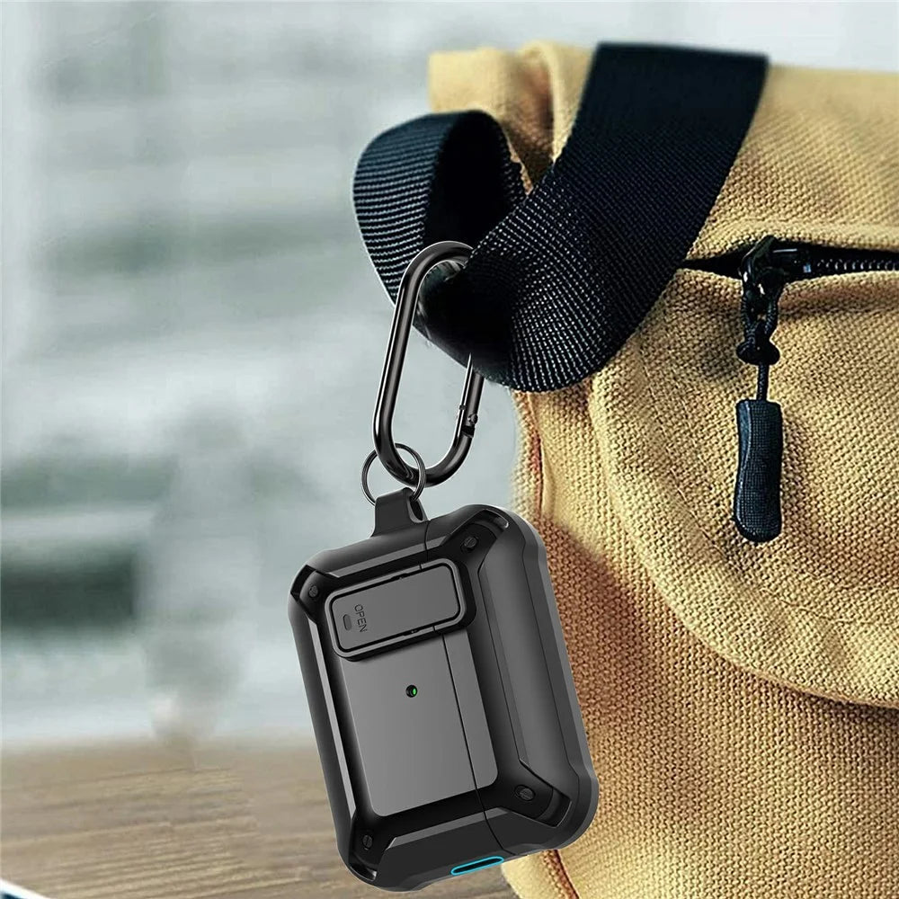 For AirPods Pro 3  Case TPU + PC Anti-Drop Earphone Cover with Buckle - Black - 5