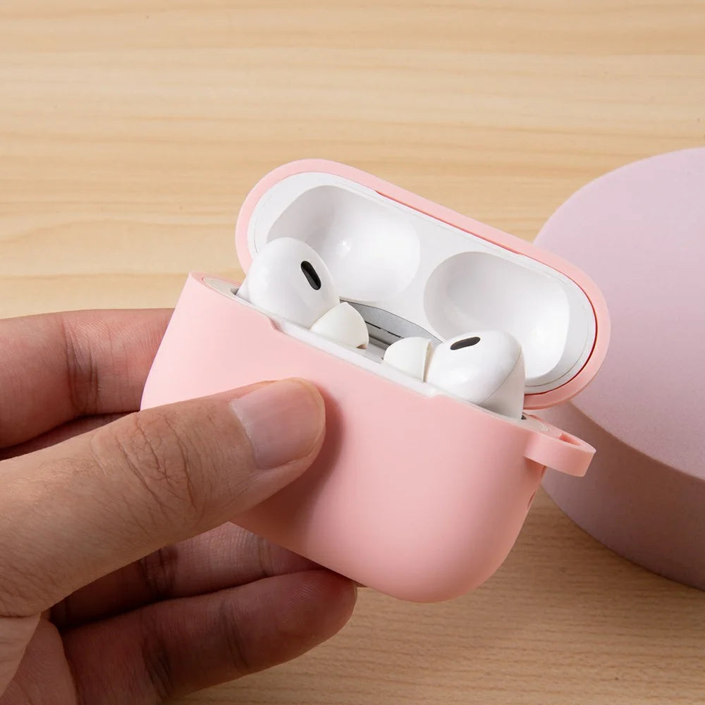 For AirPods Pro 3 Silicone Case with Carabiner Ultra Thin 1.3mm Earphone Protective Cover - Sky Blue - 4