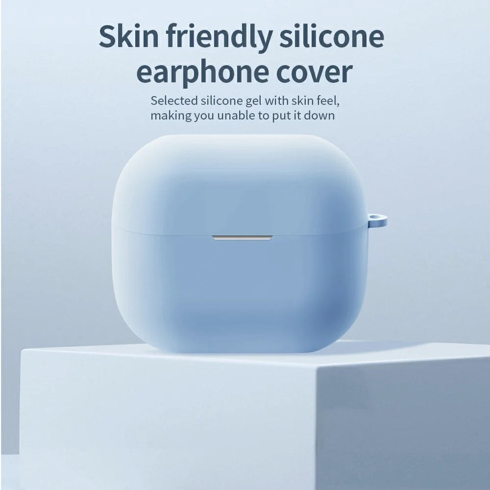 For Samsung Galaxy Buds3 FE Silicone Case Wireless Earphone Anti-Scratch Protective Cover with Carabiner - White - 2
