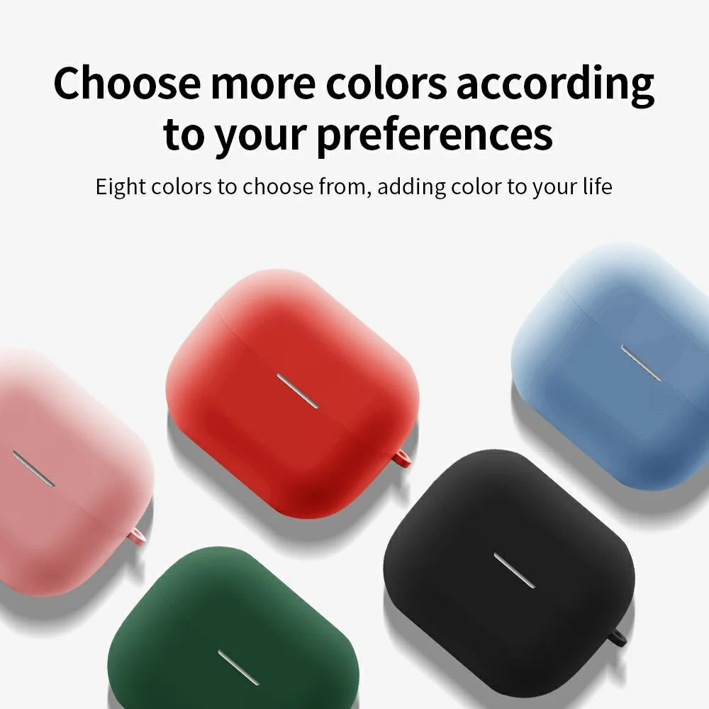 For Samsung Galaxy Buds3 FE Silicone Case Wireless Earphone Anti-Scratch Protective Cover with Carabiner - White - 5