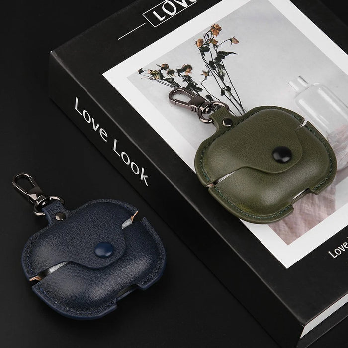 For Samsung Galaxy Buds3 FE Earphone Case Business Leather + PC Protective Cover - Dark Brown - 5