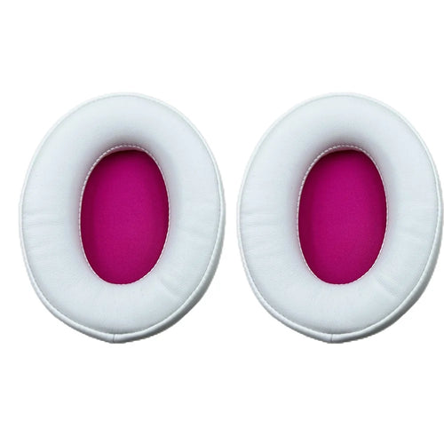 JZF-568 1 Pair Ear Pads for Hyperx Cloud III / II / Alpha / Flight / Stinger Protein Leather Headphone Earpad Cushion - White  /  Rose - 1