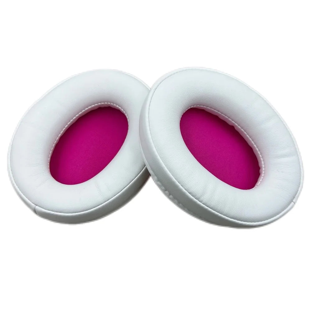 JZF-568 1 Pair Ear Pads for Hyperx Cloud III / II / Alpha / Flight / Stinger Protein Leather Headphone Earpad Cushion - White  /  Rose - 2