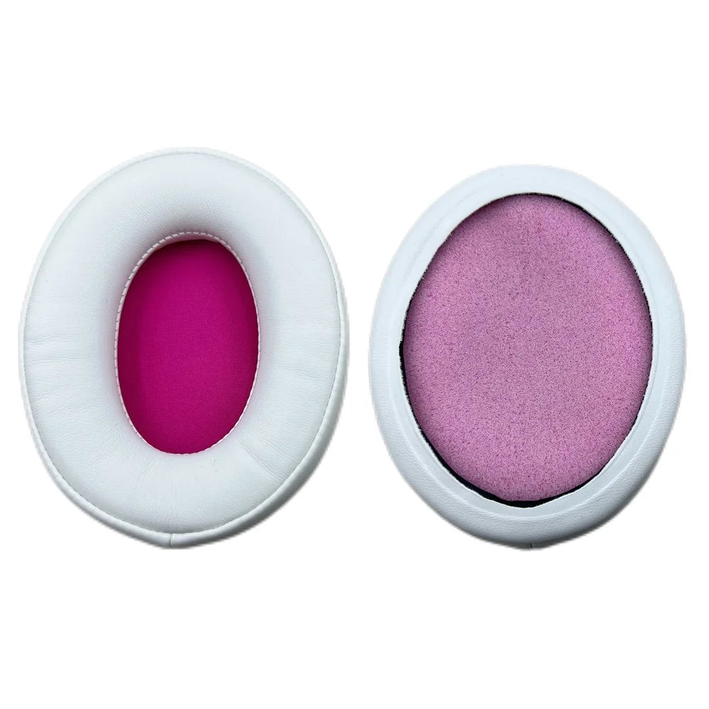 JZF-568 1 Pair Ear Pads for Hyperx Cloud III / II / Alpha / Flight / Stinger Protein Leather Headphone Earpad Cushion - White  /  Rose - 3