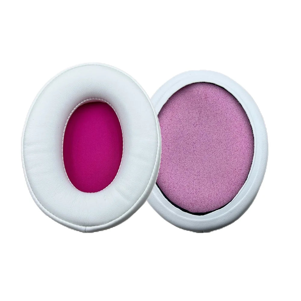 JZF-568 1 Pair Ear Pads for Hyperx Cloud III / II / Alpha / Flight / Stinger Protein Leather Headphone Earpad Cushion - White  /  Rose - 5