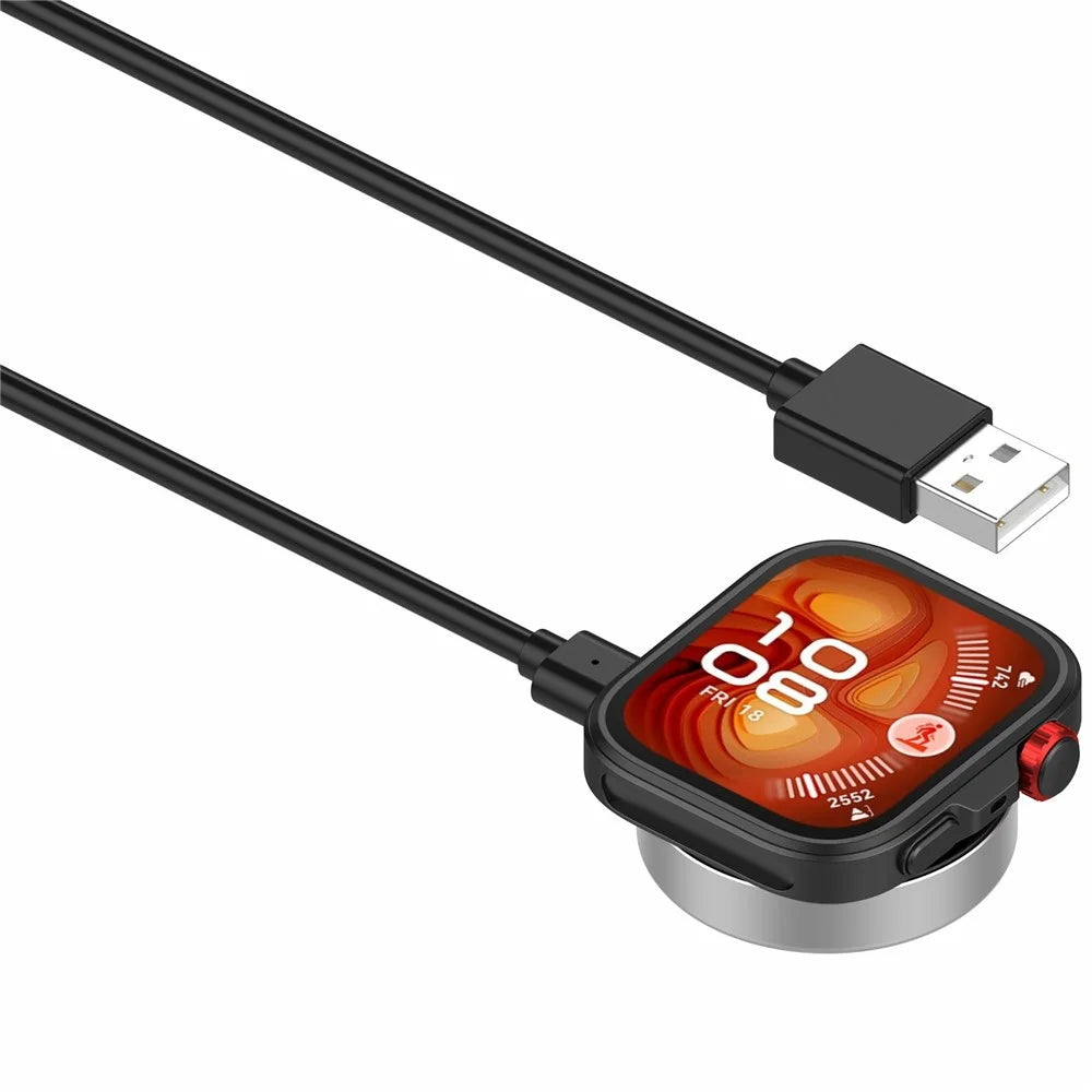 Smart Watch Charger for Huawei Watch GT 6 Pro 46mm / Watch GT 6 / Watch Fit 4 Pro  /  Fit 4  /  Watch 5 46mm  /  42mm Metal Shell Magnetic Charging Dock with Splittable Cable - Black - 6