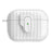 For AirPods Pro 3 Shell Texture Lock Buckle Protective Case PC + TPU Earphone Cover - White - 1