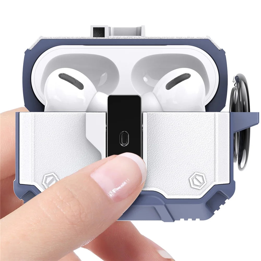 For AirPods Pro 3 Bluetooth-compatible Earbuds Case Anti Drop Protection One-Click Open TPU + PC Cover - White - 2