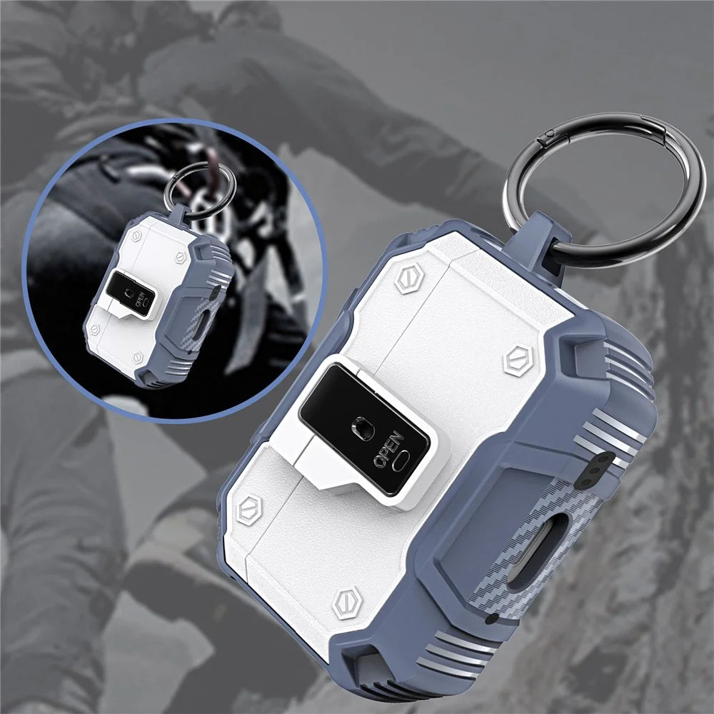 For AirPods Pro 3 Bluetooth-compatible Earbuds Case Anti Drop Protection One-Click Open TPU + PC Cover - White - 6