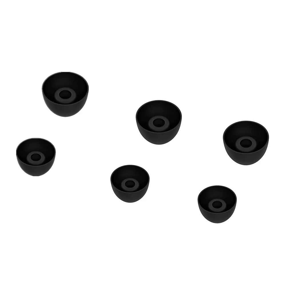 6Pcs Replacement Earbuds Tips Soft Silicone Earphone Caps Cover for Samsung Galaxy Buds2 - Black - 2