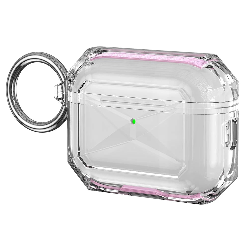 For AirPods Pro 3 Soft TPU Case Dual Color TWS Earbuds Protective Cover - Pink - 1