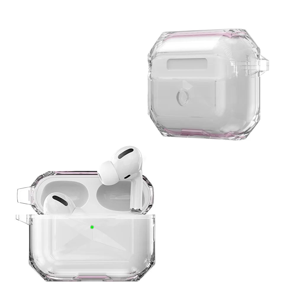 For AirPods Pro 3 Soft TPU Case Dual Color TWS Earbuds Protective Cover - Pink - 2