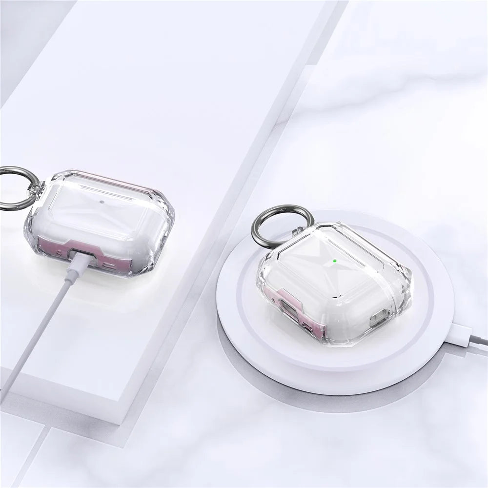For AirPods Pro 3 Soft TPU Case Dual Color TWS Earbuds Protective Cover - Pink - 3
