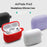 For Apple AirPods Pro 3 Earphone Case Anti Drop Silicone Protective Cover with Dust Plug - Red - 3