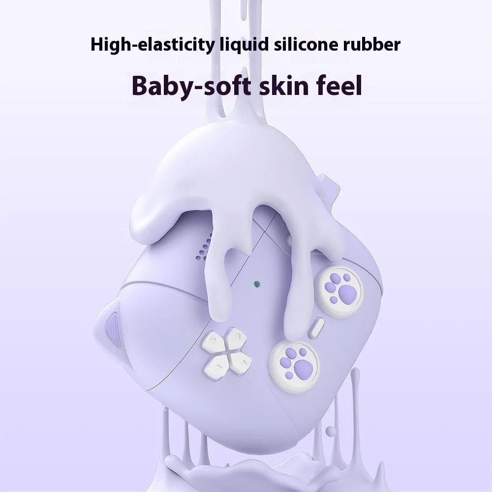 For AirPods Pro 3 Silicone Case Cartoon Cat Paw Cute Earphone Cover with Keychain - Light Purple - 6