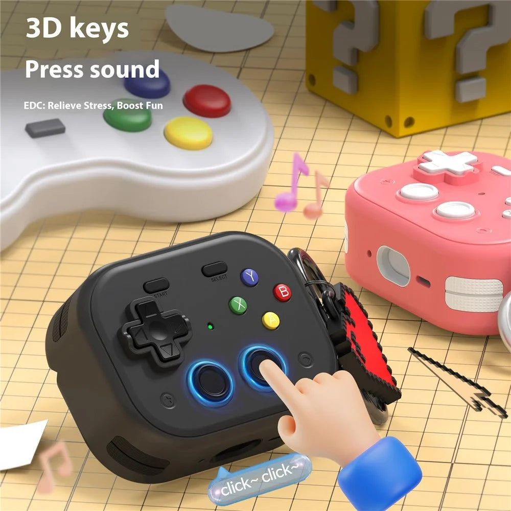For AirPods Pro 3 Case Vintage Game Console Style Hard PC Earphone Cover with Heart Pendant - Black - 5